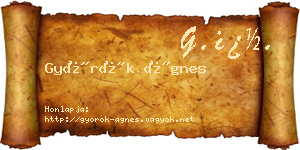 Györök Ágnes névjegykártya